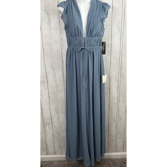 Lulu's Blue Maxi Dress - Picture 2 of 15